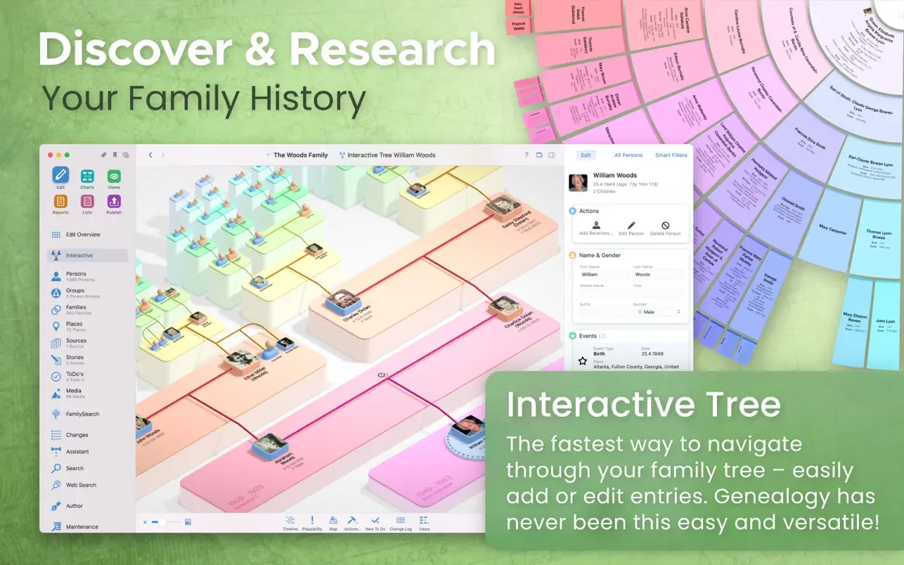 MacFamilyTree 11 screenshot 1
